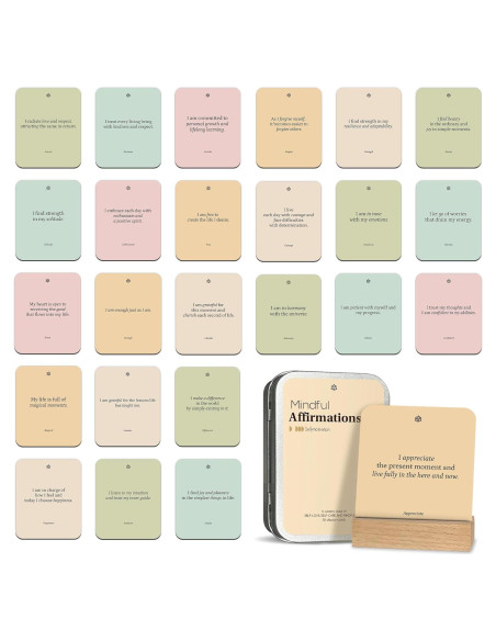 Tarjetas de Afirmación Positiva BIROYAL - 55 Tarjetas 8.9x7.1cm Tarjetas de Afirmación Positiva BIROYAL - 55 Tarjetas 8.9x7.1cm