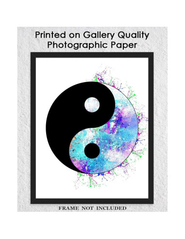Póster de Arte Yin y Yang Zen 20x25 cm - Decoración Espiritual
