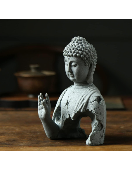 Estatua de Buda Meditativa Sdeetesamjun 11.4x8.9x17.8cm Feng Shui Estatua de Buda Meditativa Sdeetesamjun 11.4x8.9x17.8cm Feng Shui