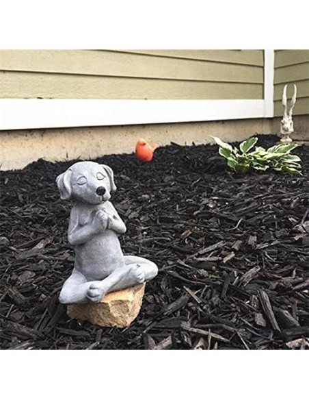 Estatua de Perro Meditador EatingBiting 9.3x8x12cm Resina Gris Estatua de Perro Meditador EatingBiting 9.3x8x12cm Resina Gris