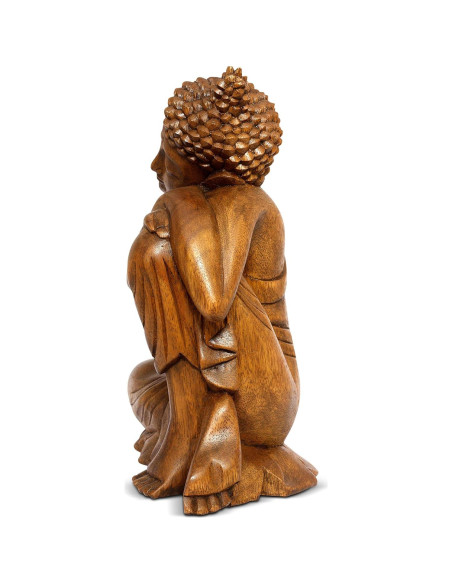 Estatua Buda Durmiente G6 Collection 21.6 cm Madera Tallada Estatua Buda Durmiente G6 Collection 21.6 cm Madera Tallada