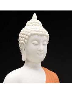 Estatua de Buda de Cerámica 30 cm Houlu Roja Meditador 2