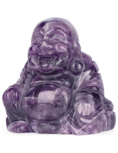 Estatua de Buda Maitreya de Amatista Artistone 5cm Tallada a Mano 2
