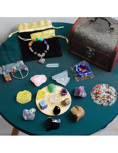 Conjunto de Cristales Sanadores TATOODAA 26 Piezas Chakra