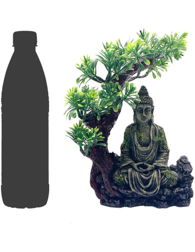 Estatua de Buda para Acuario Tfwadmx Resina 15x6.6x23.1cm
