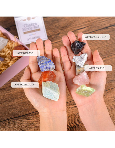 Conjunto de Cristales de Sanación AOOVOO 17 Piezas - Chakra