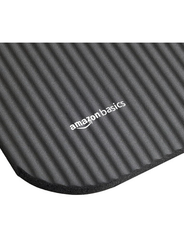 Mat de Yoga Extra Grueso Amazon Basics 1.27 cm Negro