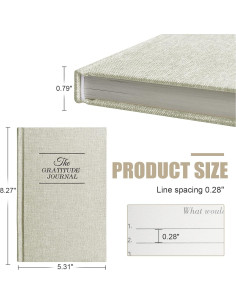 Diario de Gratitud EMOMAS 14.7x21.1cm Blanco Ecológico 2