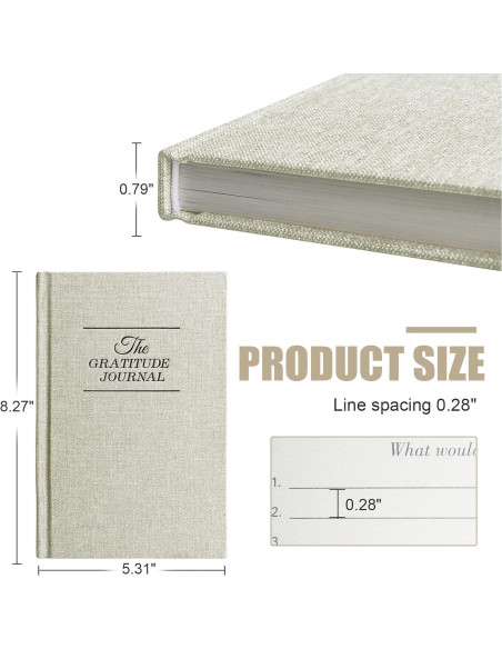 Diario de Gratitud EMOMAS 14.7x21.1cm Blanco Ecológico Diario de Gratitud EMOMAS 14.7x21.1cm Blanco Ecológico