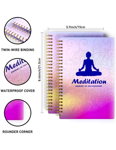Diario de Meditación A5 Snootion - Cuaderno de Reflexión 100gsm Diario de Meditación A5 Snootion - Cuaderno de Reflexión 100gsm