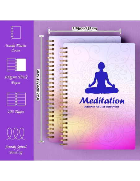 Diario de Meditación A5 Snootion - Cuaderno de Reflexión 100gsm Diario de Meditación A5 Snootion - Cuaderno de Reflexión 100gsm