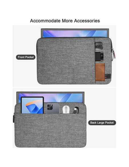 Funda para Monitor Portátil Losong 15.7" Acolchada Gris Funda para Monitor Portátil Losong 15.7" Acolchada Gris