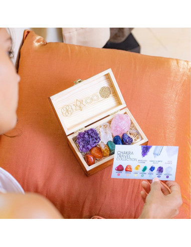 Set de Cristales Sanadores Chakra CRYSTALYA - 7 Piedras + EBOOK