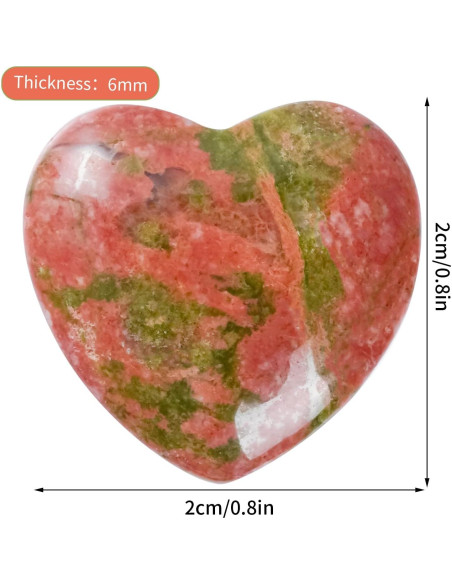Conjunto de 15 Piedras de Chakra Corazón Marrywindix 20mm Conjunto de 15 Piedras de Chakra Corazón Marrywindix 20mm