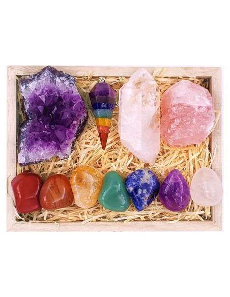 Kit de Cristales Sanadores ZATNY - 7 Piedras Chakra y E-book Kit de Cristales Sanadores ZATNY - 7 Piedras Chakra y E-book