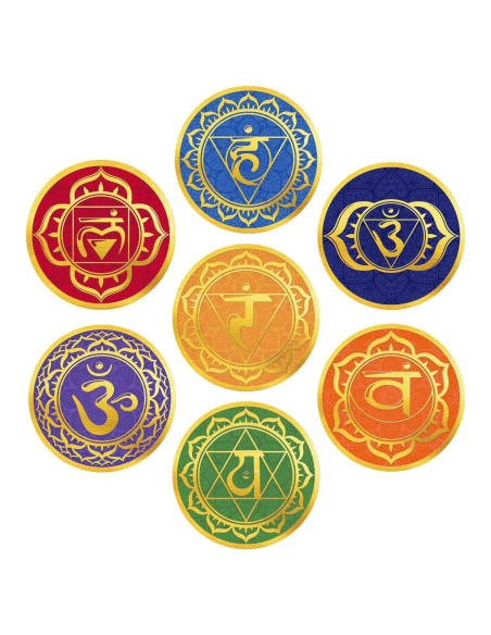 Calcomanías de Chakra Maydahui - 7 Hojas 15.24 cm para Pared Calcomanías de Chakra Maydahui - 7 Hojas 15.24 cm para Pared