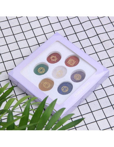 Conjunto de 7 piedras de chakra TGS Gems - Sanación Reiki