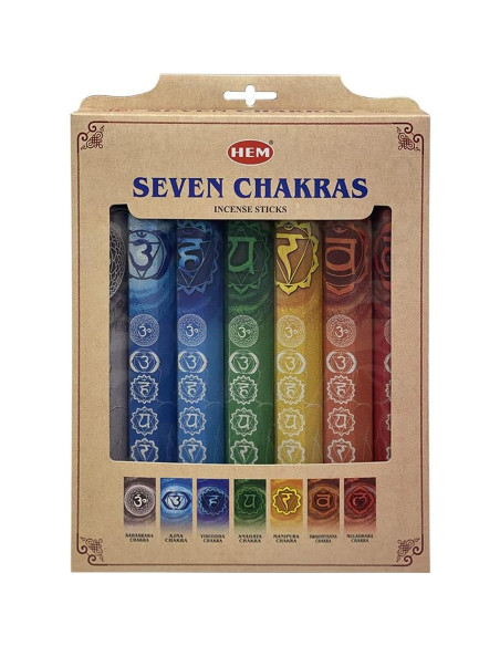 Paquete de Incienso Natural Trumiri 7 Chakras - 140 Varitas Paquete de Incienso Natural Trumiri 7 Chakras - 140 Varitas
