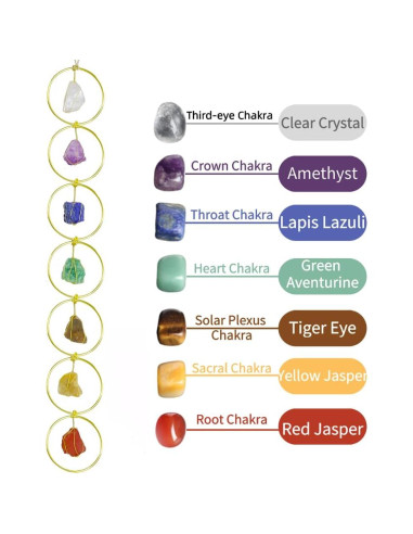 Adornos Colgantes de Cristal 7 Chakras Hechos a Mano 35.56 cm