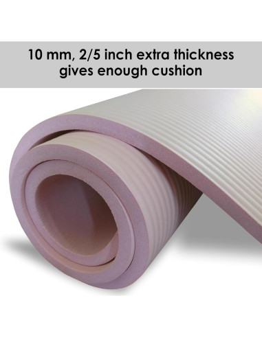 YAMAZEN Esterilla de Yoga Rosa 183x61cm 10mm Antideslizante
