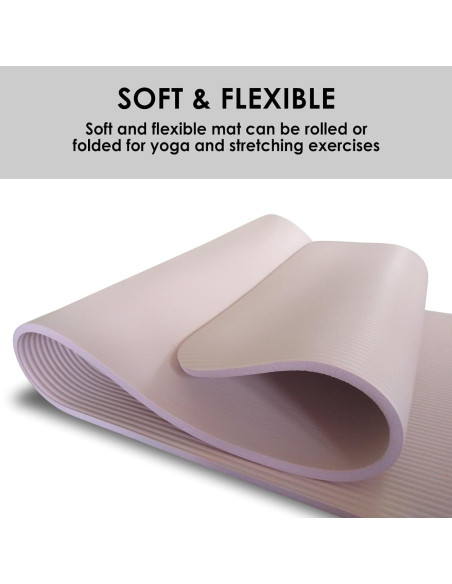 YAMAZEN Esterilla de Yoga Rosa 183x61cm 10mm Antideslizante YAMAZEN Esterilla de Yoga Rosa 183x61cm 10mm Antideslizante