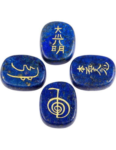 Set de 4 Piedras de Chakra Lapis Lazuli Rockcloud Reiki