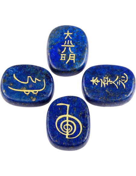 Set de 4 Piedras de Chakra Lapis Lazuli Rockcloud Reiki Set de 4 Piedras de Chakra Lapis Lazuli Rockcloud Reiki