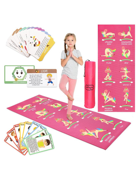 Esteras de Yoga para Niños Garybank - Antideslizantes 152x61cm Esteras de Yoga para Niños Garybank - Antideslizantes 152x61cm