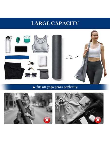 Bolsa de Mat de Yoga Tumaz Yb | Correa Ajustable y 3 Bolsillos Bolsa de Mat de Yoga Tumaz Yb | Correa Ajustable y 3 Bolsillos