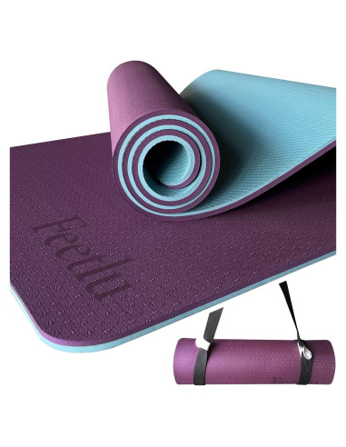 Alfombrilla de Yoga Feetlu 10mm Antideslizante 182.88x60.96cm