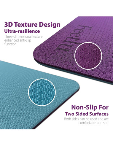 Alfombrilla de Yoga Feetlu 10mm Antideslizante 182.88x60.96cm