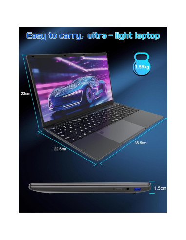 Laptop SAINTDISE 15.6" Celeron N5095 16GB RAM 512GB SSD