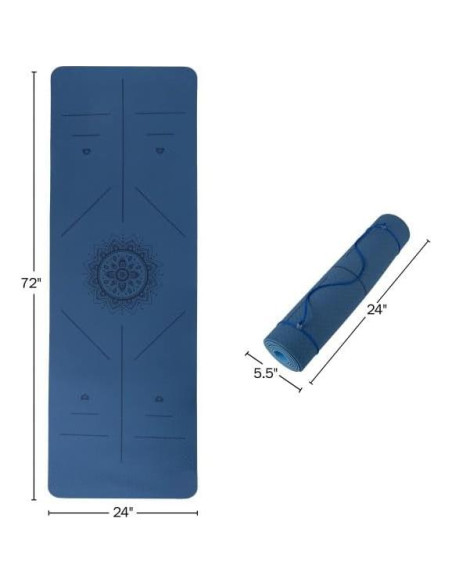 Alfombrilla de Yoga Antideslizante Wakeman 182.88x60.96cm Azul Alfombrilla de Yoga Antideslizante Wakeman 182.88x60.96cm Azul