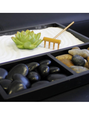 Kit Mini Jardín Zen Nature's Mark para Escritorio 22.86x22.86cm