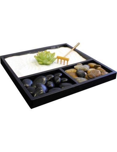 Kit Mini Jardín Zen Nature's Mark para Escritorio 22.86x22.86cm