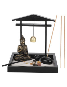 Jardín Zen de Escritorio HEEPDD con Estatua de Buda y Accesorios
