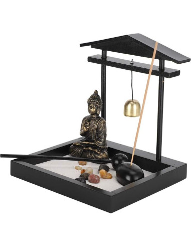 Jardín Zen de Escritorio HEEPDD con Estatua de Buda y Accesorios