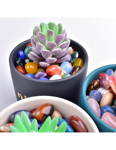 Juego de 72 Piedras de Cristal Sanadoras Pulidas Multicolor 1.27 cm Juego de 72 Piedras de Cristal Sanadoras Pulidas Multicolor 1.27 cm