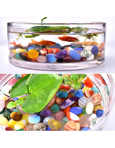 Juego de 72 Piedras de Cristal Sanadoras Pulidas Multicolor 1.27 cm