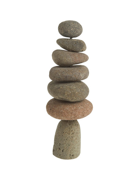 Cairn de Piedra Natural Graffiti Antiguo 7 Piedras 28 cm Cairn de Piedra Natural Graffiti Antiguo 7 Piedras 28 cm