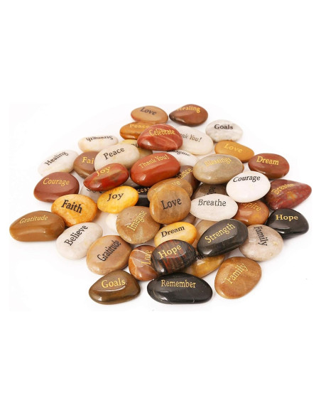 50 Piedras Inspiradoras Grabadas RockImpact - 5.08cm a 7.62cm 50 Piedras Inspiradoras Grabadas RockImpact - 5.08cm a 7.62cm