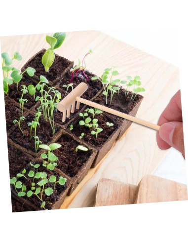 Kisangel Mini Rastrillos Zen de Jardín 3 Pcs 14x3.5cm