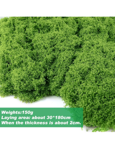 Musgo Artificial Draupnir Verde Claro 150g para Manualidades