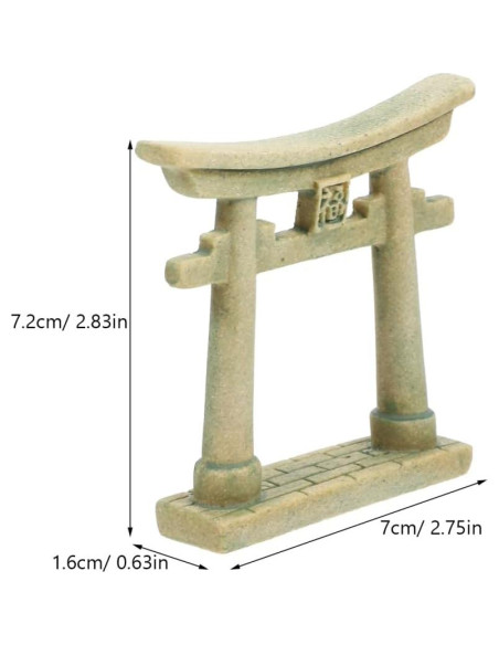 Puerta Torii Miniatura IMIKEYA de Resina para Acuario 7x1.6cm Puerta Torii Miniatura IMIKEYA de Resina para Acuario 7x1.6cm