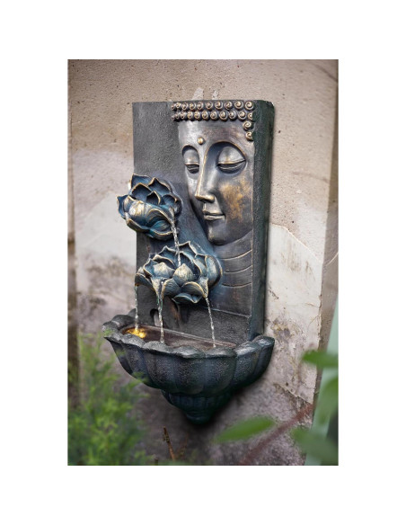 Fuente de Agua Zen Buda Loto Warm Garden 82 cm Exterior Fuente de Agua Zen Buda Loto Warm Garden 82 cm Exterior