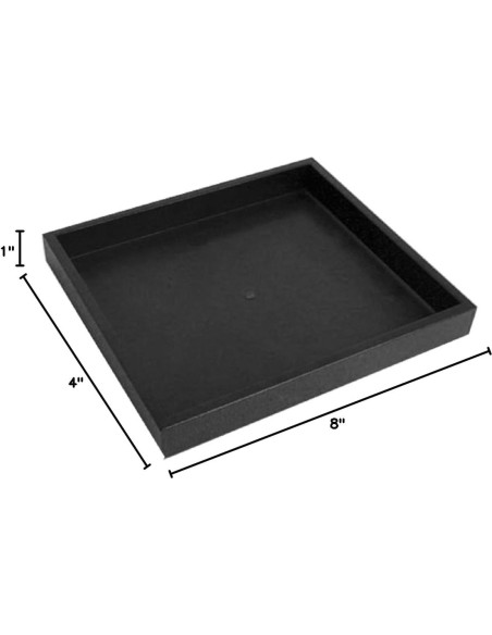 Bandeja Plástica Apilable Negra Tamaño Medio 20.3x10.2 cm Bandeja Plástica Apilable Negra Tamaño Medio 20.3x10.2 cm