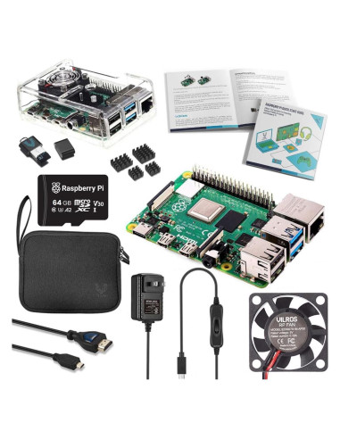 Kit Completo Vilros Raspberry Pi 4 - 4GB, Caja Transparente