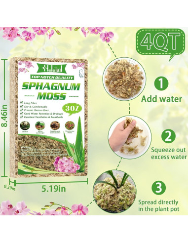 Musgo Sphagnum Halatool 85 g para Plantas de Interior 4 qt