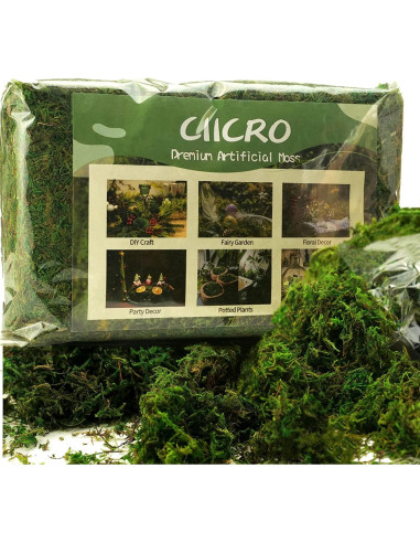 Musgo Artificial Verde Fresco CIICRO 16 Onzas para Decoración