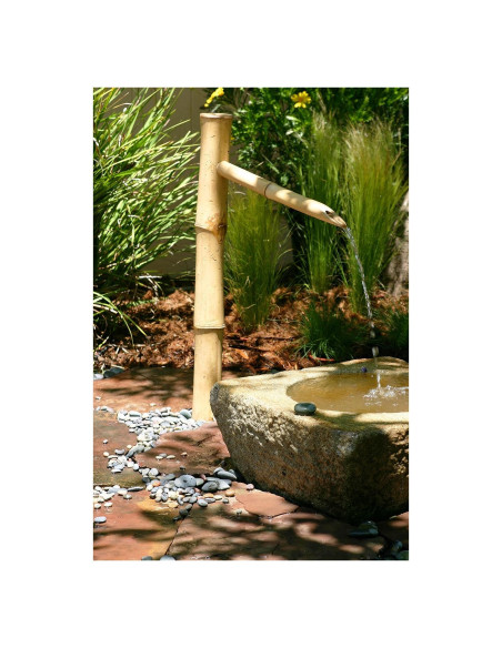 Fuente de Agua Exterior Acentos de Bambú 91.44 cm con Bomba Fuente de Agua Exterior Acentos de Bambú 91.44 cm con Bomba